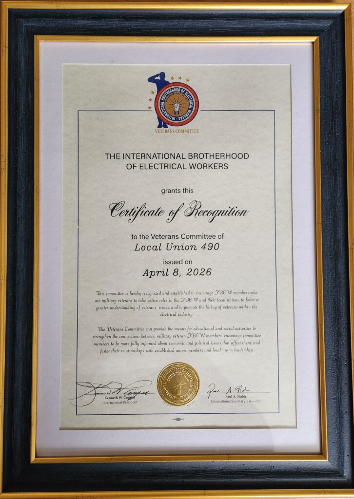 certificate of recognition